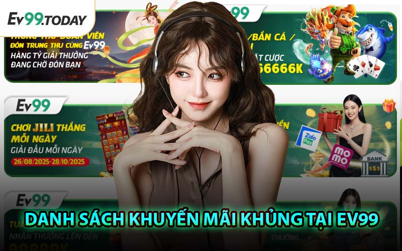 Danh sách khuyến mãi khủng Tại ev99